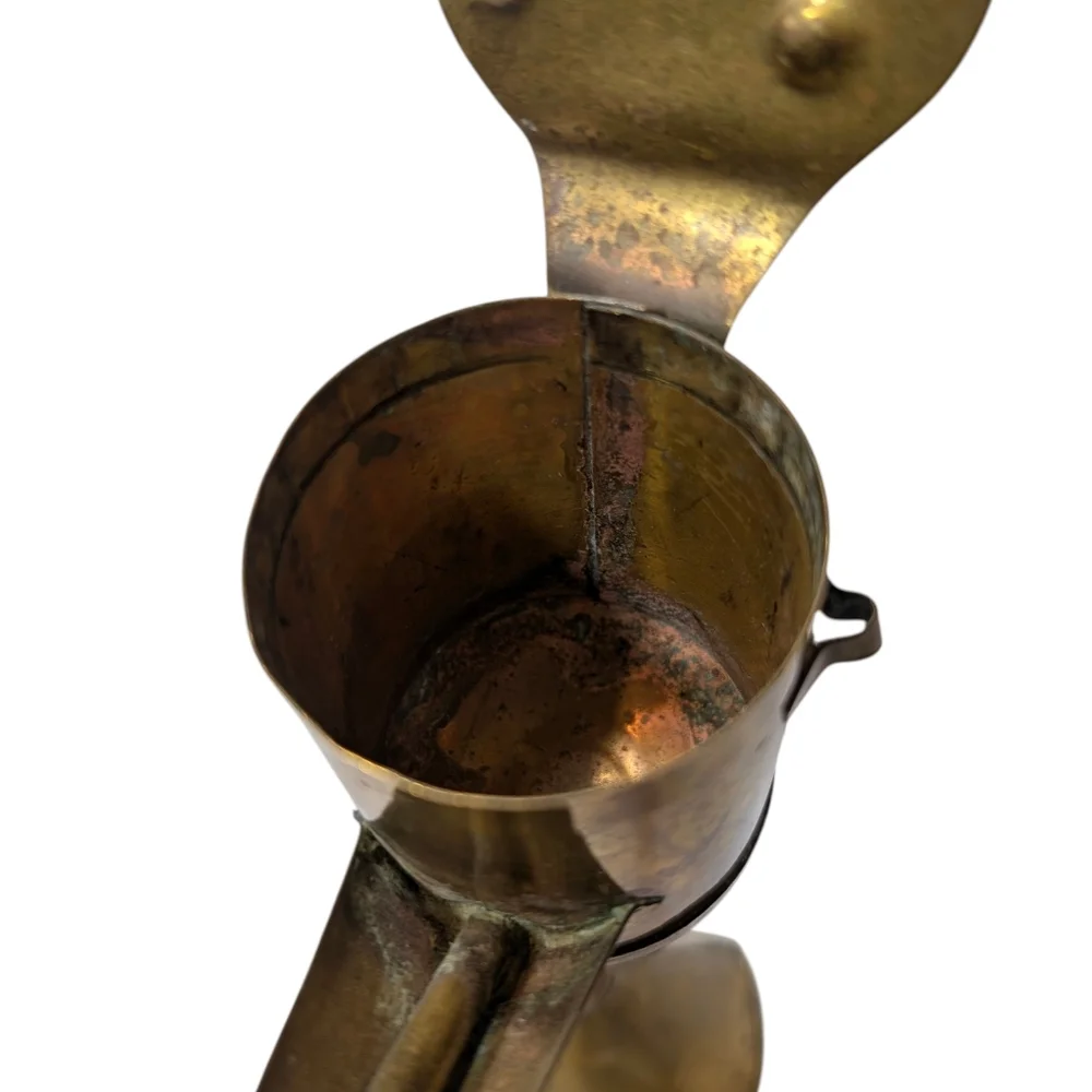 Antique Dutch Brass whale oil lamp. 14
